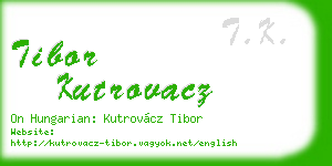 tibor kutrovacz business card
